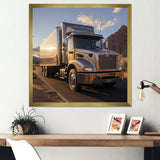 Route 66 Truck Delivery - Truck Canvas Wall Art