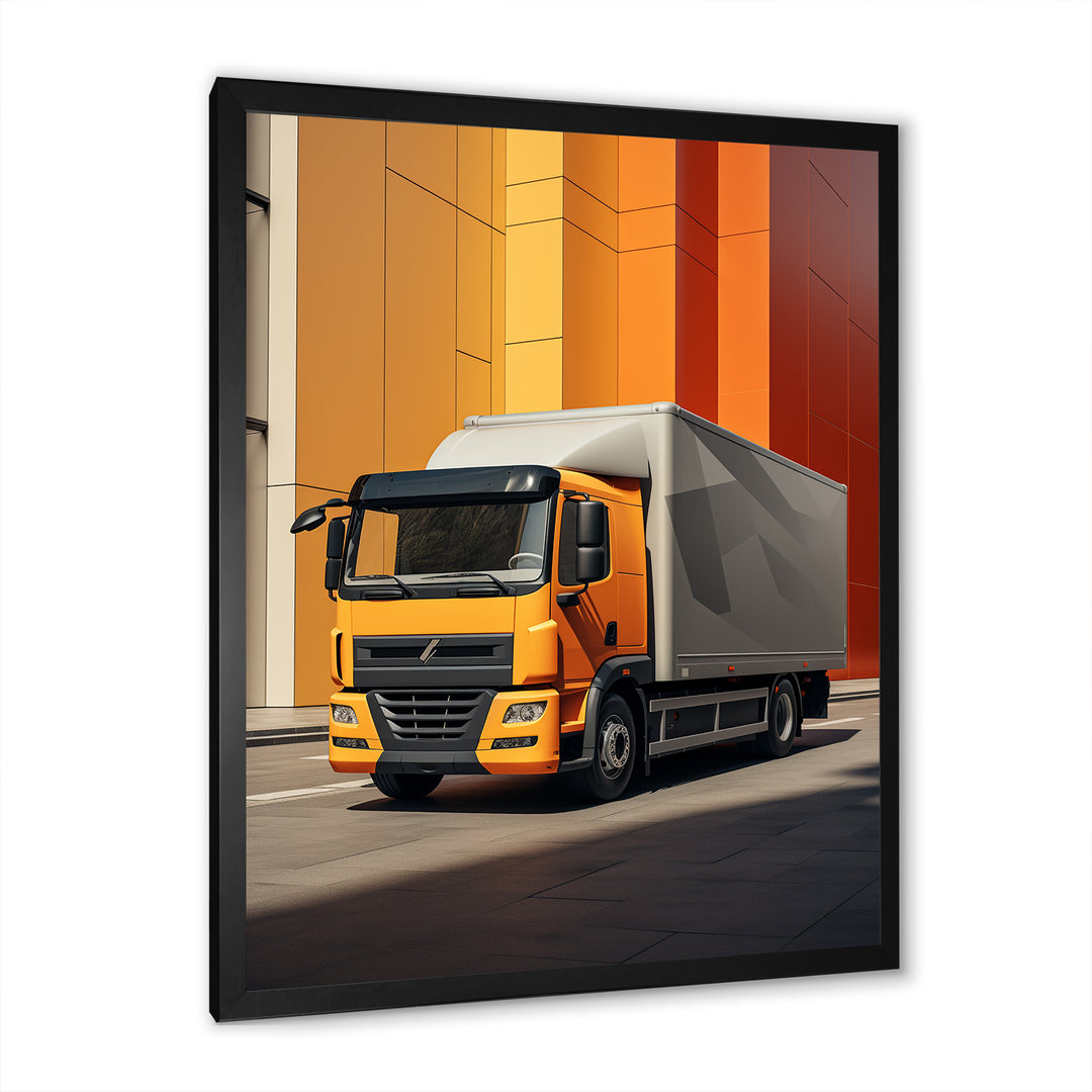Contemporary Cubic 53Ft Truck - Truck Canvas Wall Art