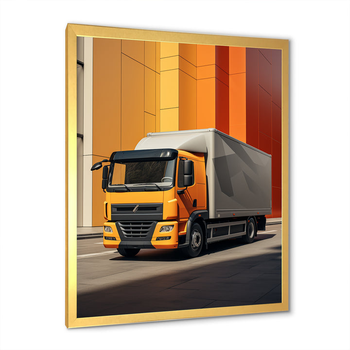 Contemporary Cubic 53Ft Truck - Truck Canvas Wall Art