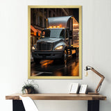 Contemporary Moving Truck - Truck Canvas Wall Art