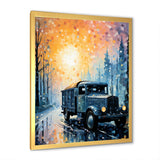 Dreamy Postal Truck Journey - Truck Canvas Wall Art