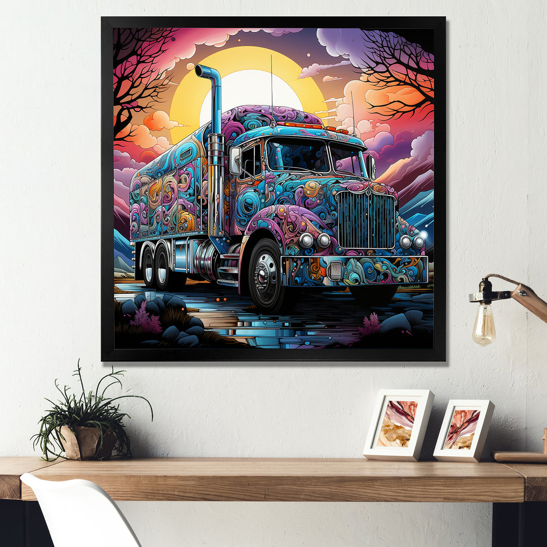 Fantasy Truck Adventure - Truck Canvas Wall Art
