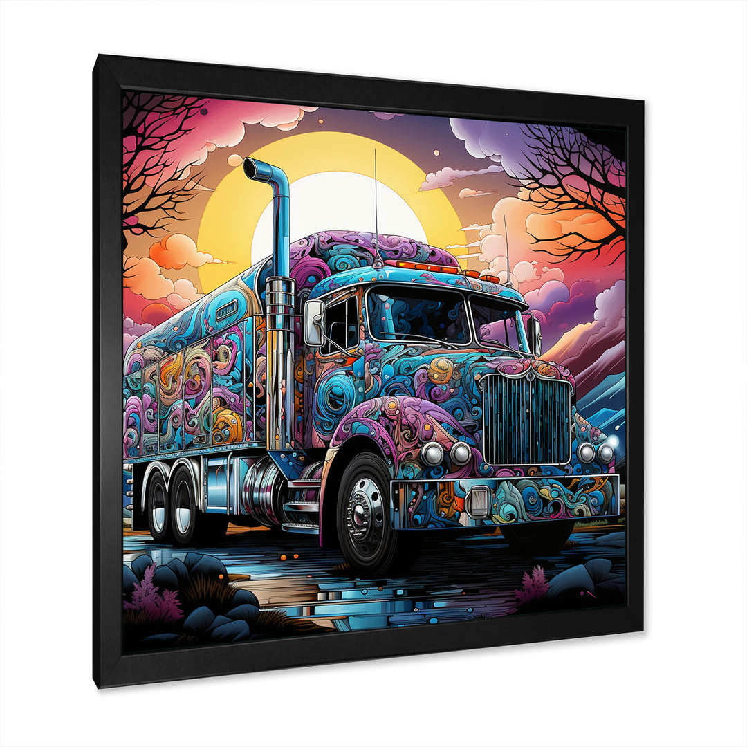 Fantasy Truck Adventure - Truck Canvas Wall Art