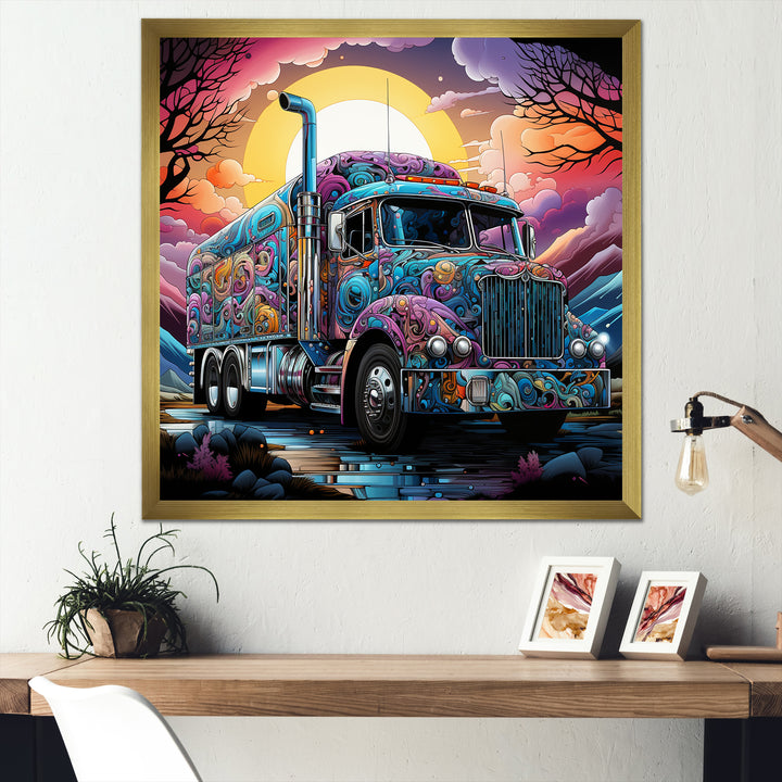 Fantasy Truck Adventure - Truck Canvas Wall Art
