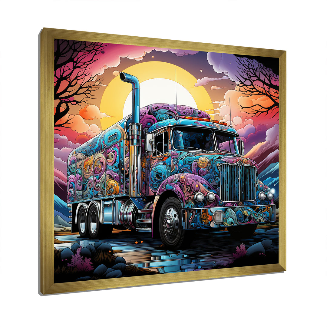 Fantasy Truck Adventure - Truck Canvas Wall Art