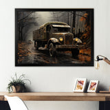 Brown 1930s Delivery Truck - Truck Canvas Wall Art