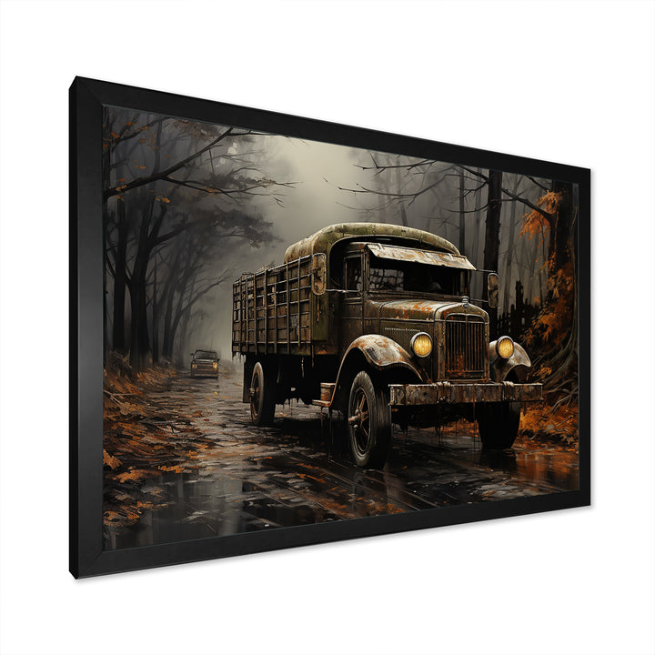 Brown 1930s Delivery Truck - Truck Canvas Wall Art