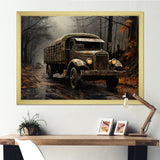 Brown 1930s Delivery Truck - Truck Canvas Wall Art