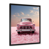 Romanticism Pink Truck Photo - Truck Canvas Wall Art