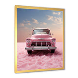 Romanticism Pink Truck Photo - Truck Canvas Wall Art