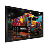 Street Art Semi Trailer Truck - Truck Canvas Wall Art