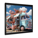 Pastel Ice Cream Truck I - Car Van Canvas Wall Art