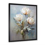 Gray Tulip Quiet Stand I - Floral Canvas Wall Art