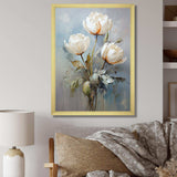 Gray Tulip Quiet Stand I - Floral Canvas Wall Art