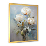 Gray Tulip Quiet Stand I - Floral Canvas Wall Art