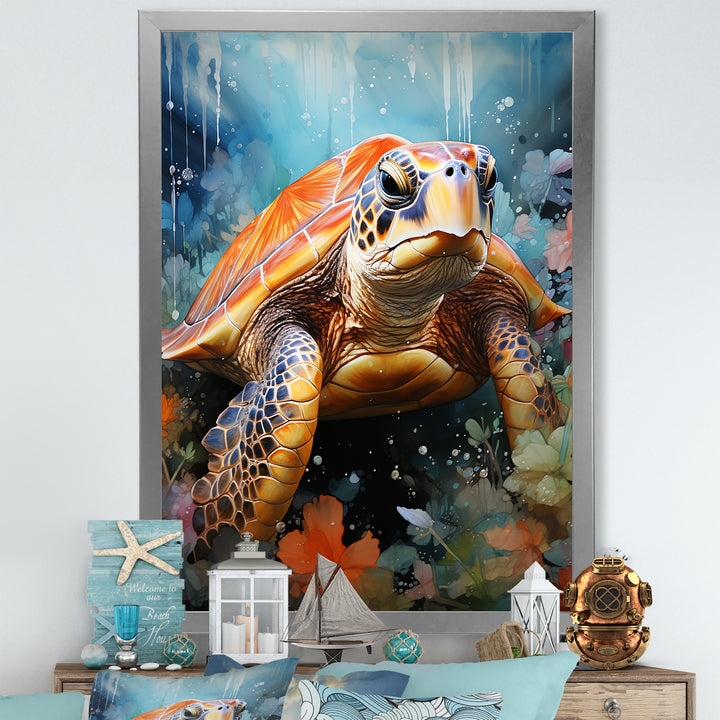 Abstract Representation Of A Turtles Harmony - Turtle Wall Decor