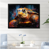Pop Art Portrayal Of A Turtle - Turtle Bedroom Wall Art