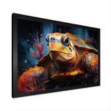 Pop Art Portrayal Of A Turtle - Turtle Bedroom Wall Art