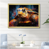 Pop Art Portrayal Of A Turtle - Turtle Bedroom Wall Art