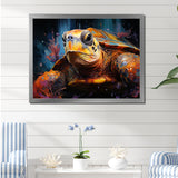 Pop Art Portrayal Of A Turtle - Turtle Bedroom Wall Art