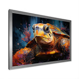 Pop Art Portrayal Of A Turtle - Turtle Bedroom Wall Art