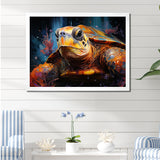 Pop Art Portrayal Of A Turtle - Turtle Bedroom Wall Art