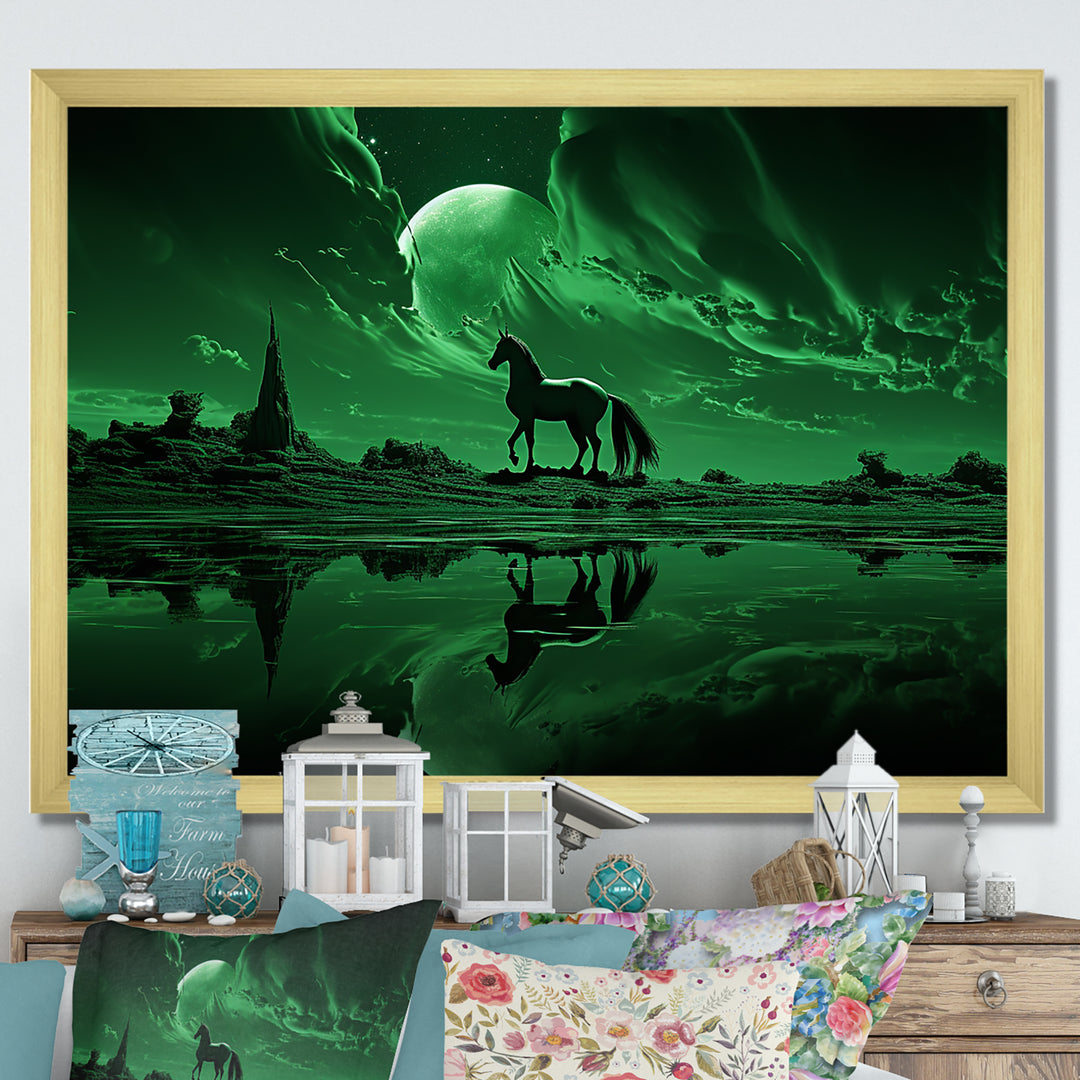 Emerald Enigma Mystical Horse - Horse Wall Art Prints