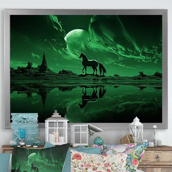 Emerald Enigma Mystical Horse - Horse Wall Art Prints