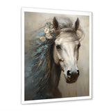 Minimalism Black and white Horse - Horse Large Canvas Wall Art