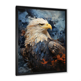 Blue and Black Abstract Eagle - Eagle Canvas Wall Art