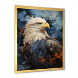Blue and Black Abstract Eagle - Eagle Canvas Wall Art