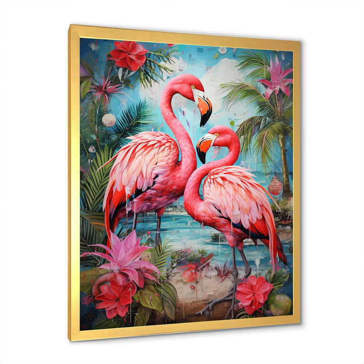 Flamingo Tropical Territories - Flamingo Canvas Wall Art