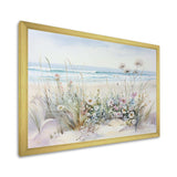 Wildflowers on the beach - Floral Canvas Wall Art