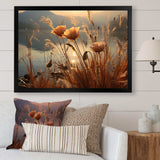 Sunset Wildflower Serenade - Floral Canvas Wall Art