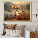 Sunset Wildflower Serenade - Floral Canvas Wall Art