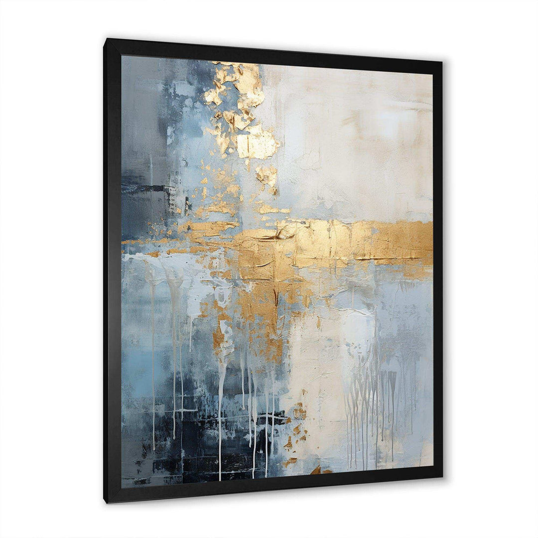 beige and gold simple winter landscape - Landscapes Canvas Wall Art