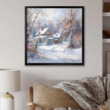 winter charm at country home - Landscapes Canvas Wall Art