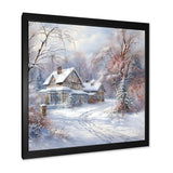 winter charm at country home - Landscapes Canvas Wall Art