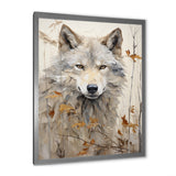 minimalism Beige Wolf expression - Beige Wolf Wall Art