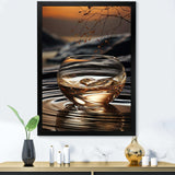 Bronze Brilliance vase harmony - Abstract Canvas Wall Art