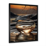 Bronze Brilliance vase harmony - Abstract Canvas Wall Art