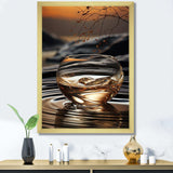 Bronze Brilliance vase harmony - Abstract Canvas Wall Art