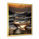 Bronze Brilliance vase harmony - Abstract Canvas Wall Art