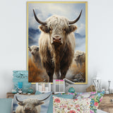 Yaks grazing in mountain - Yaks Bedroom Wall Art