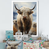 Yaks grazing in mountain - Yaks Bedroom Wall Art