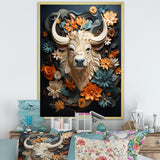 Cubist Herd yak sketch - Beige Yaks Wall Art