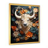 Cubist Herd yak sketch - Beige Yaks Wall Art