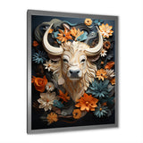 Cubist Herd yak sketch - Beige Yaks Wall Art