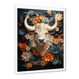Cubist Herd yak sketch - Beige Yaks Wall Art