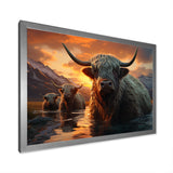 Expressionist Yaks horizon - Yaks Home Decor Art